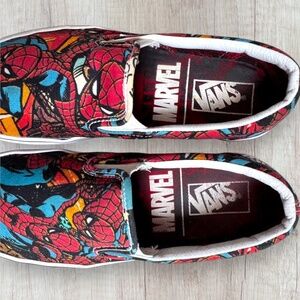 Vans x Marvel SPIDERMAN Slip-On Sneakers Men's Size 7/Women's Size 8.5